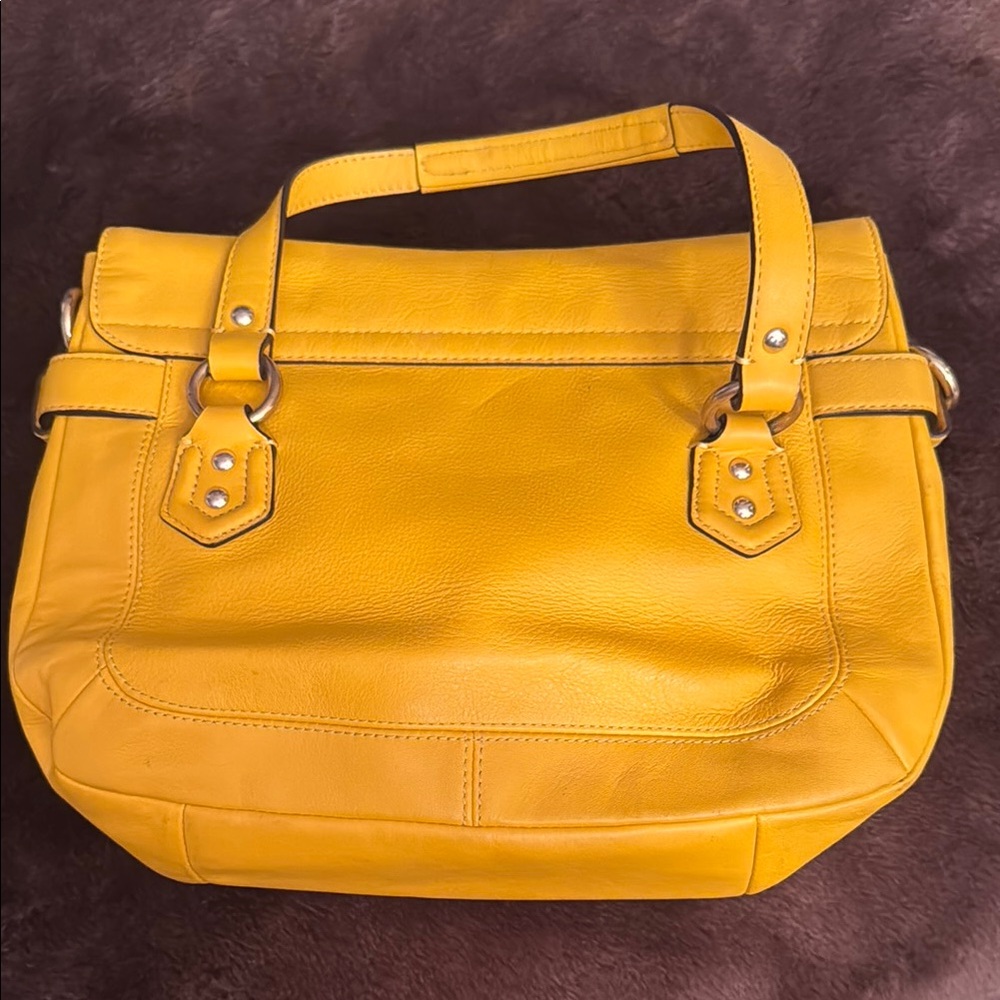 Yellow Leather Handbag - Picture 2 of 5